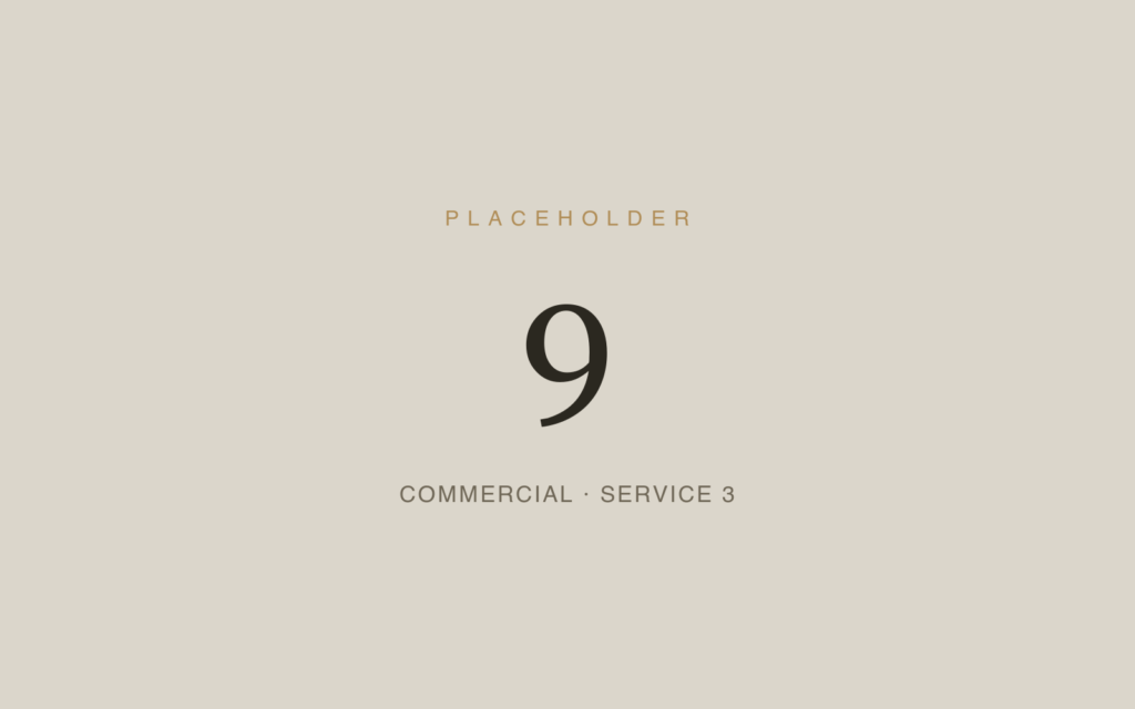 Placeholder 9 — Commercial · Service 3