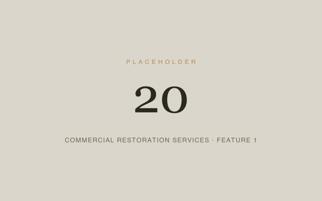 Placeholder 20 — Commercial Restoration Services · Feature 1