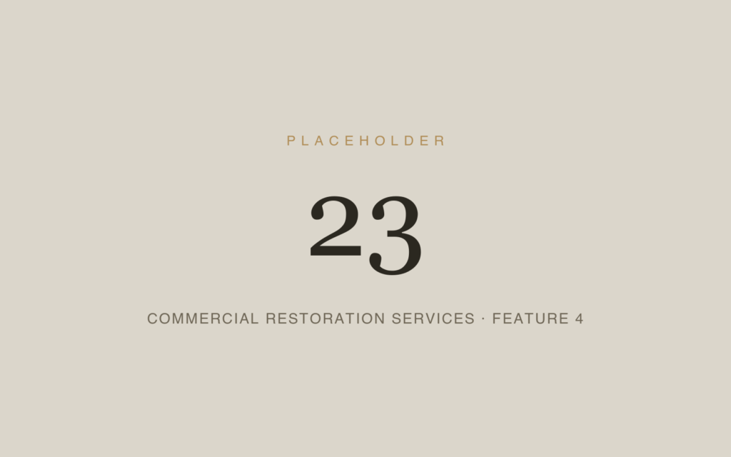 Placeholder 23 — Commercial Restoration Services · Feature 4