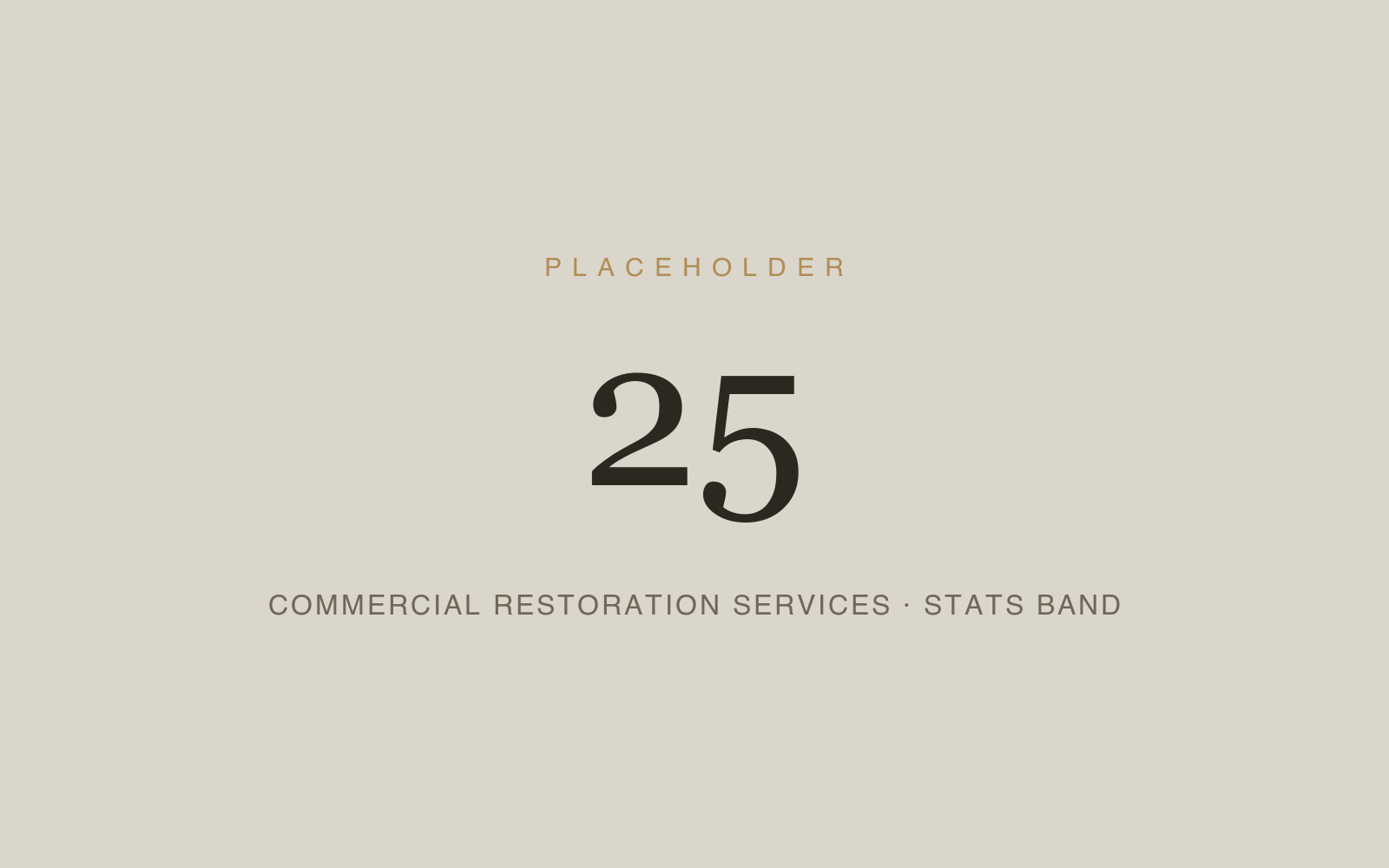 Placeholder 25 — Commercial Restoration Services · Stats Band