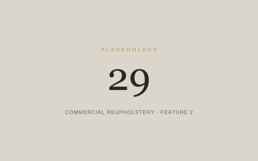 Placeholder 29 — Commercial Reupholstery · Feature 2