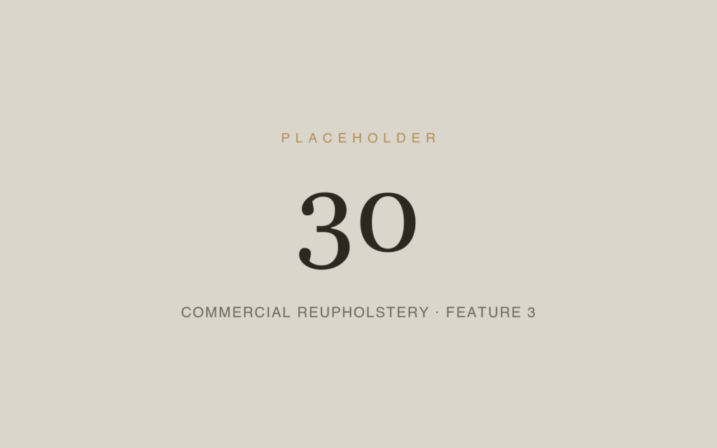 Placeholder 30 — Commercial Reupholstery · Feature 3