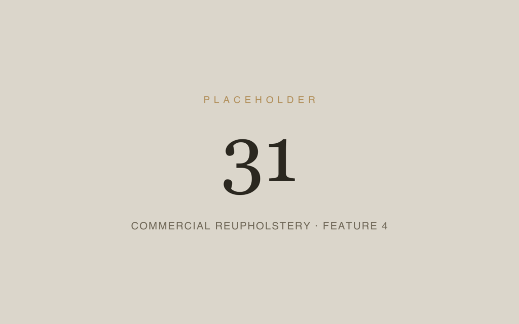 Placeholder 31 — Commercial Reupholstery · Feature 4