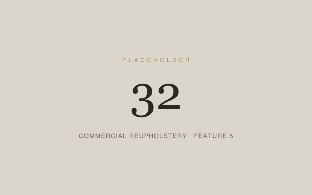 Placeholder 32 — Commercial Reupholstery · Feature 5