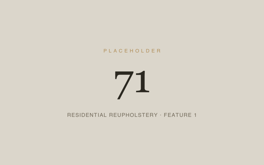Placeholder 71 — Residential Reupholstery · Feature 1