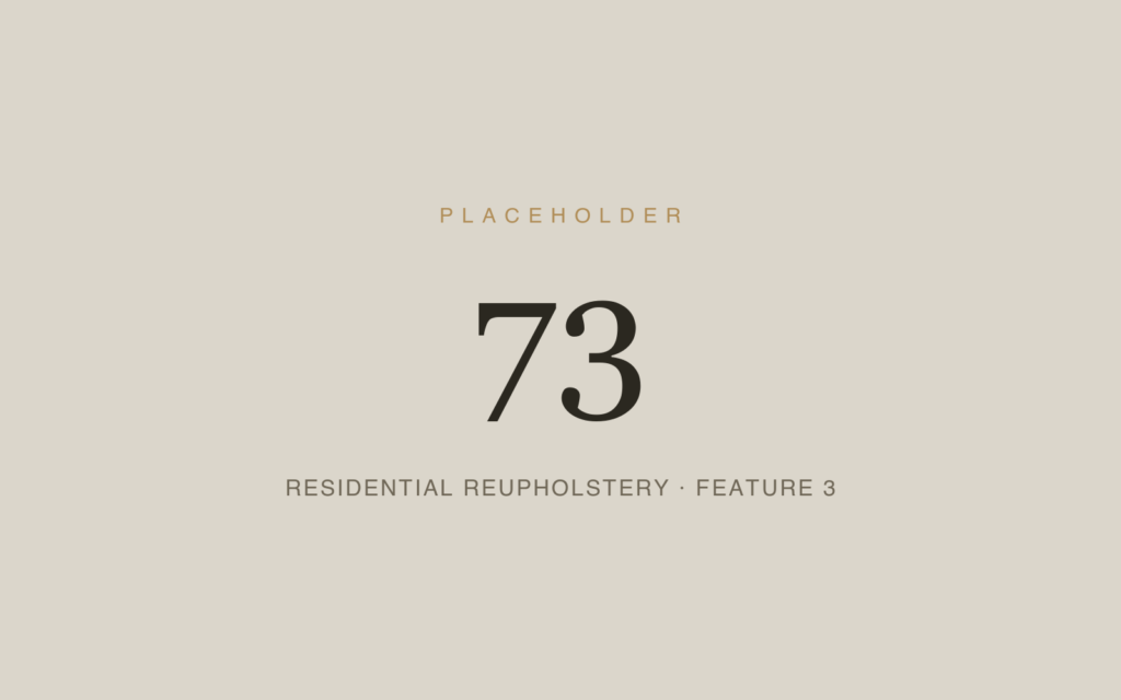 Placeholder 73 — Residential Reupholstery · Feature 3