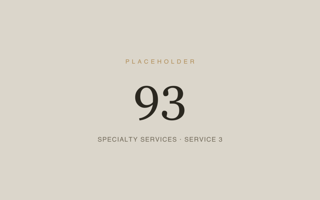 Placeholder 93 — Specialty Services · Service 3