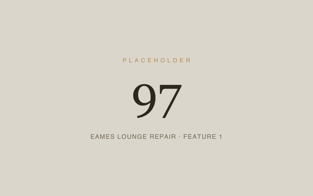 Placeholder 97 — Eames Lounge Repair · Feature 1