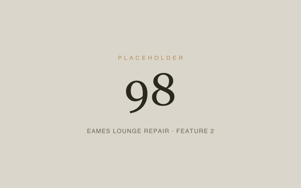 Placeholder 98 — Eames Lounge Repair · Feature 2