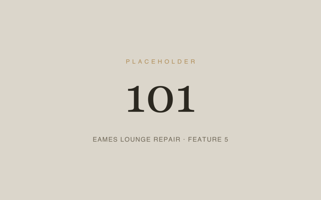 Placeholder 101 — Eames Lounge Repair · Feature 5