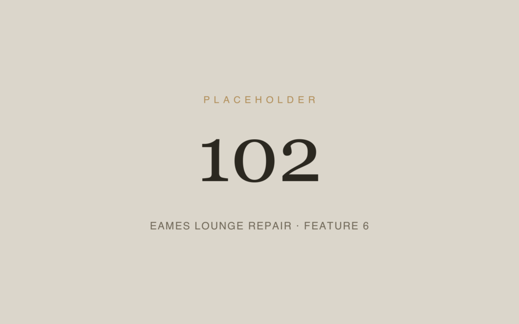 Placeholder 102 — Eames Lounge Repair · Feature 6