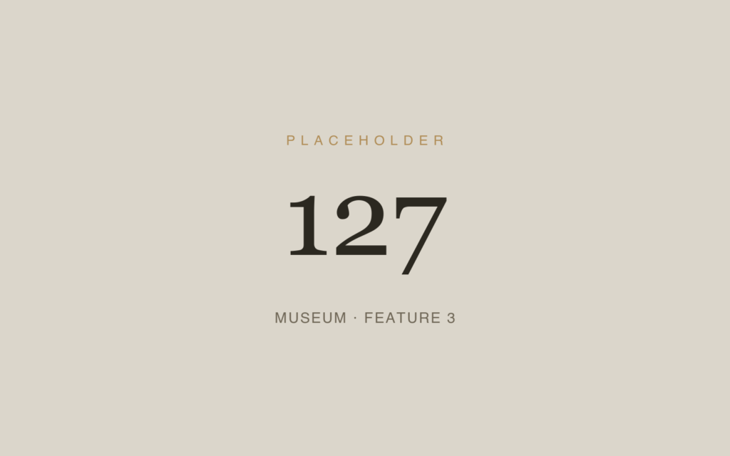 Placeholder 127 — Museum · Feature 3