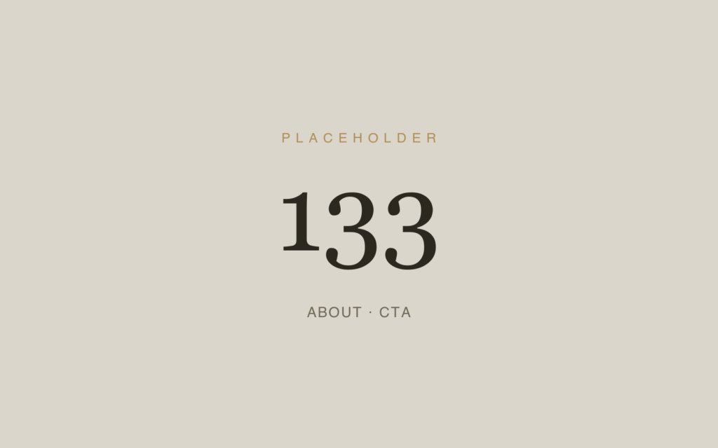 Placeholder 133 — About · Cta