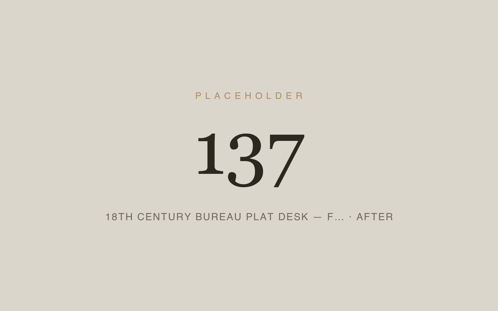 18th Century Bureau Plat Desk — French Polish & Leather Top