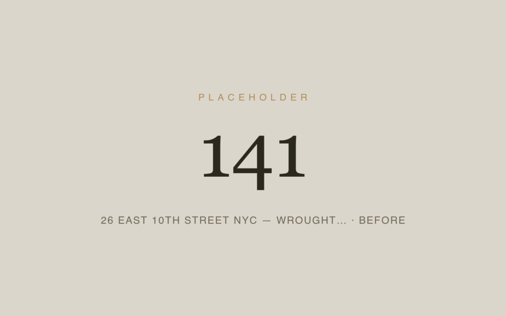 26 East 10th Street NYC — Wrought Iron Door Restoration — Before
