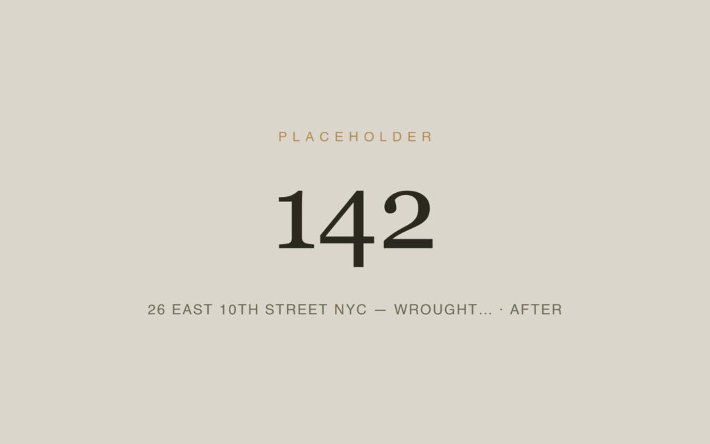 26 East 10th Street NYC — Wrought Iron Door Restoration — After