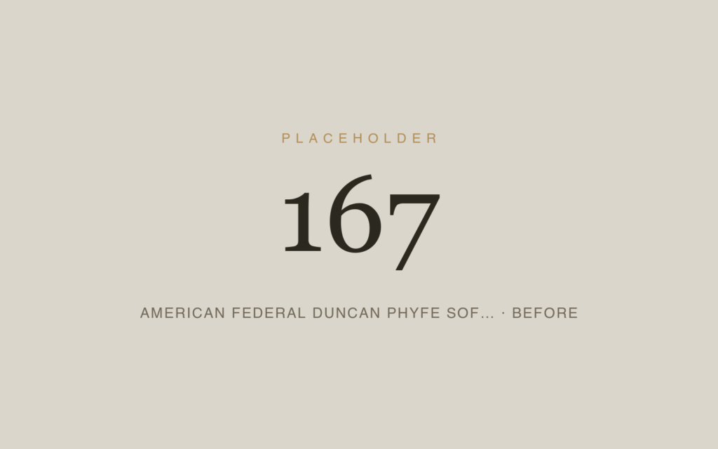 American Federal Duncan Phyfe Sofa — Reupholstery — Before