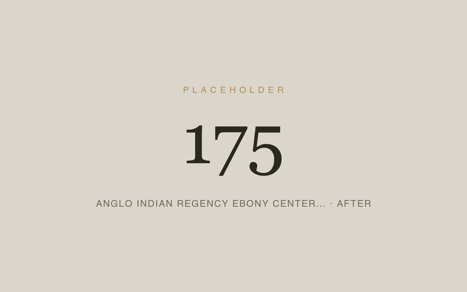 Anglo Indian Regency Ebony Center Table — Repair & French Polish