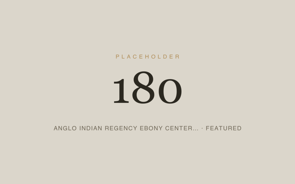 Anglo Indian Regency Ebony Center Table — Repair & French Polish