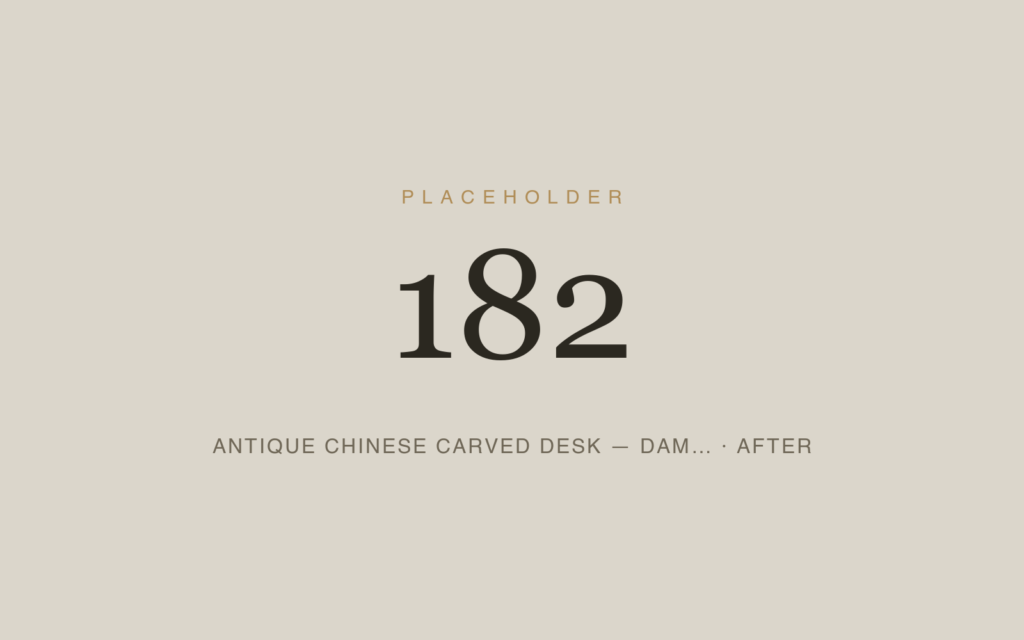 Antique Chinese Carved Desk — Damage Repair — After