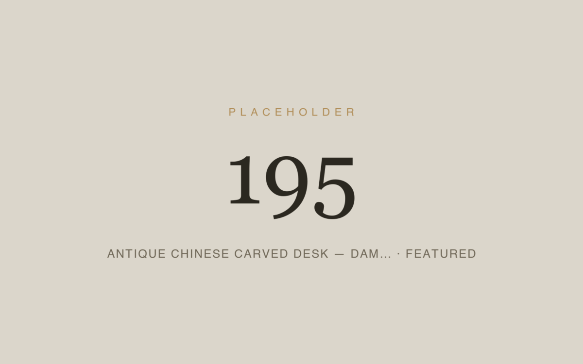 Antique Chinese Carved Desk — Damage Repair