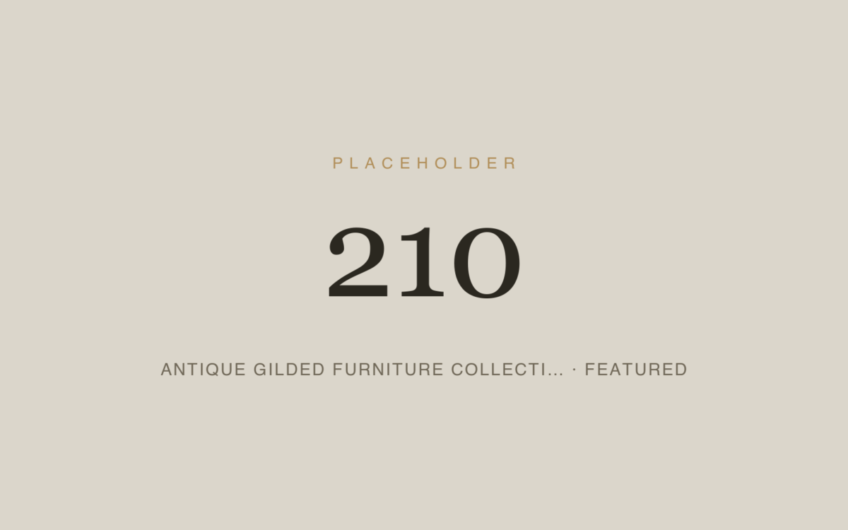 Antique Gilded Furniture Collection — Conservation & Restoration