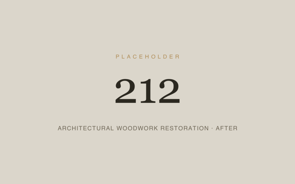Architectural Woodwork Restoration — After