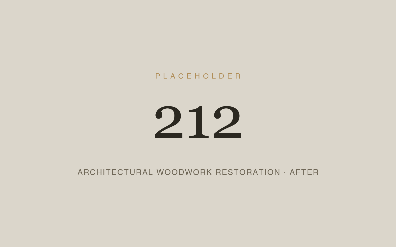 Architectural Woodwork Restoration