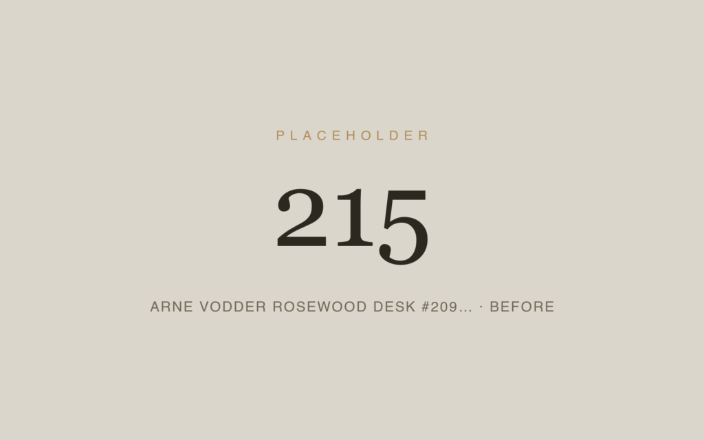 Arne Vodder Rosewood Desk #209 — Expert Refinishing — Before
