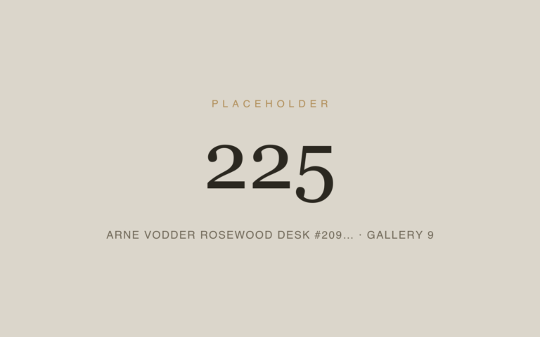 Placeholder 225 — Arne Vodder Rosewood Desk #209… · Gallery 9