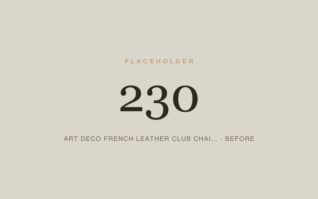 Art Deco French Leather Club Chairs — Reupholstery — Before