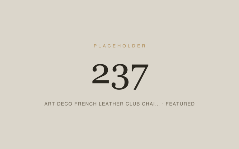 Placeholder 237 — Art Deco French Leather Club Chai… · Featured