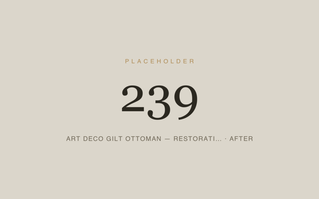 Art Deco Gilt Ottoman — Restoration & Reupholstery — After