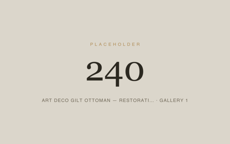 Placeholder 240 — Art Deco Gilt Ottoman — Restorati… · Gallery 1