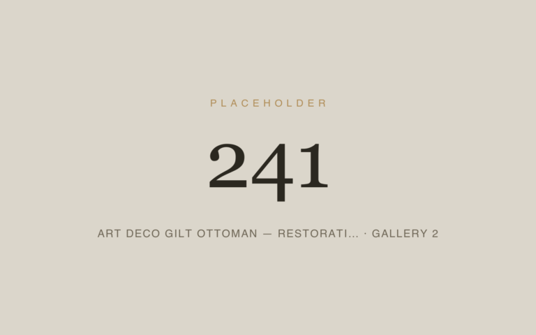 Placeholder 241 — Art Deco Gilt Ottoman — Restorati… · Gallery 2