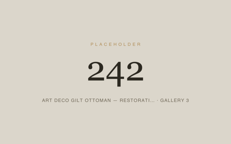 Placeholder 242 — Art Deco Gilt Ottoman — Restorati… · Gallery 3