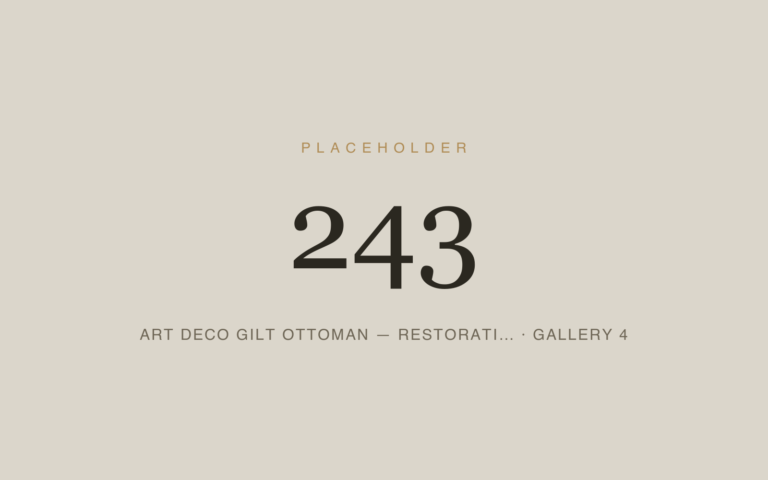 Placeholder 243 — Art Deco Gilt Ottoman — Restorati… · Gallery 4
