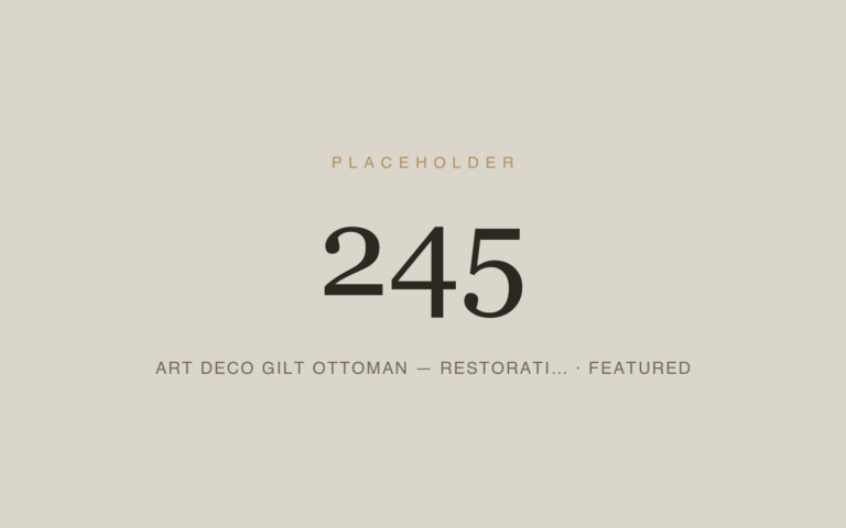 Placeholder 245 — Art Deco Gilt Ottoman — Restorati… · Featured