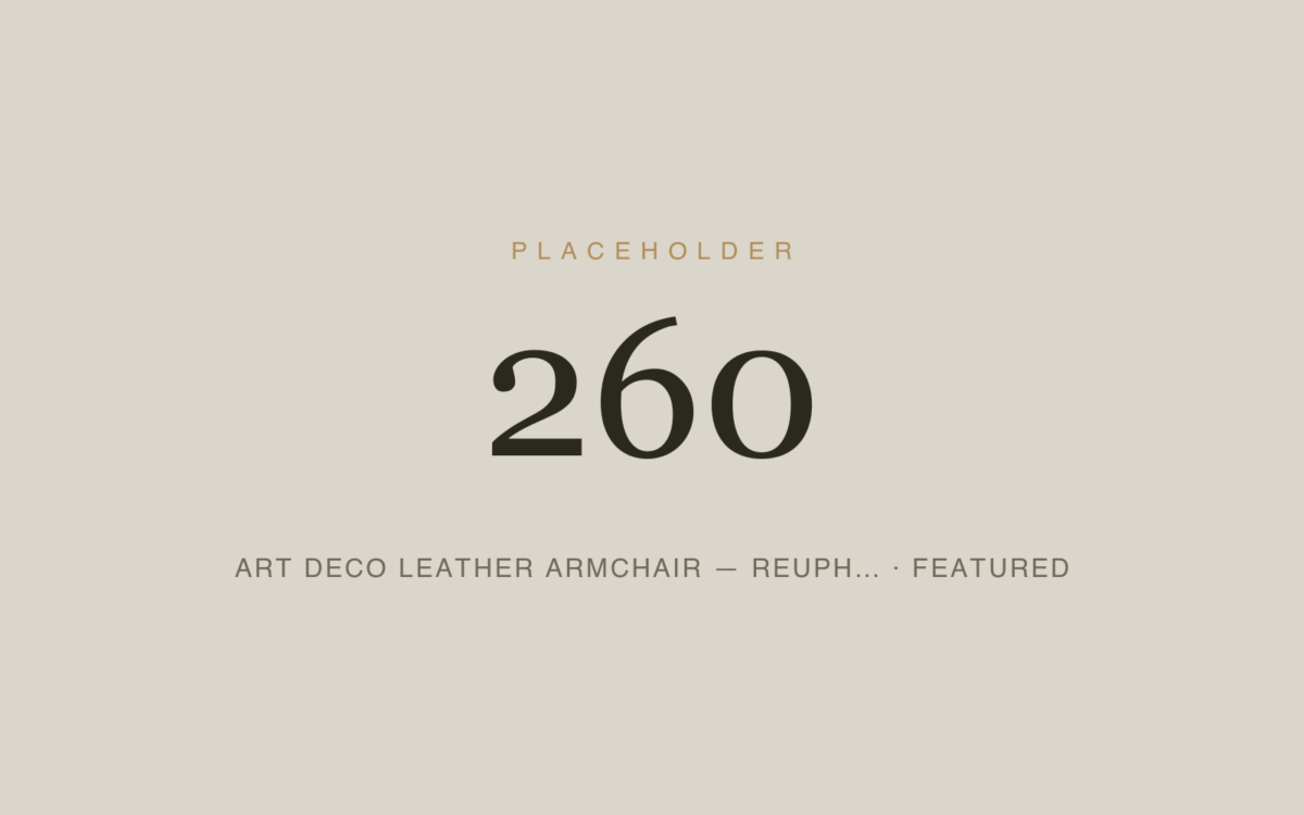 Art Deco Leather Armchair — Reupholstery & Distressed Finish