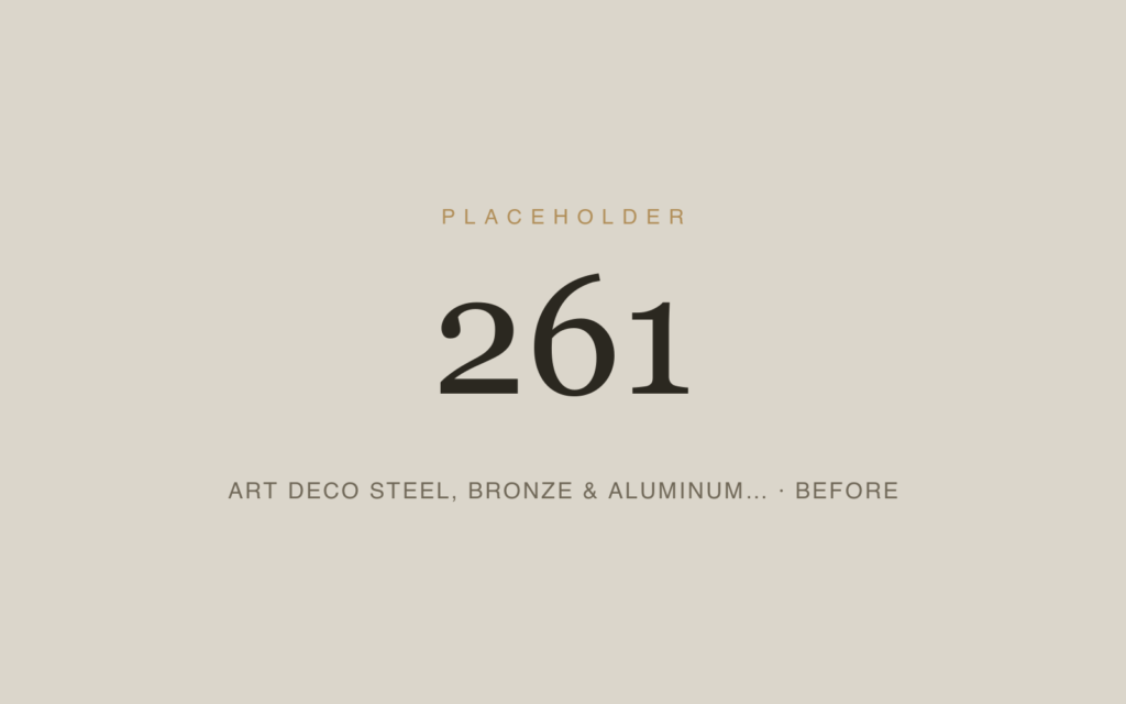 Art Deco Steel, Bronze & Aluminum Door — “Ghostbusters” Building — Before