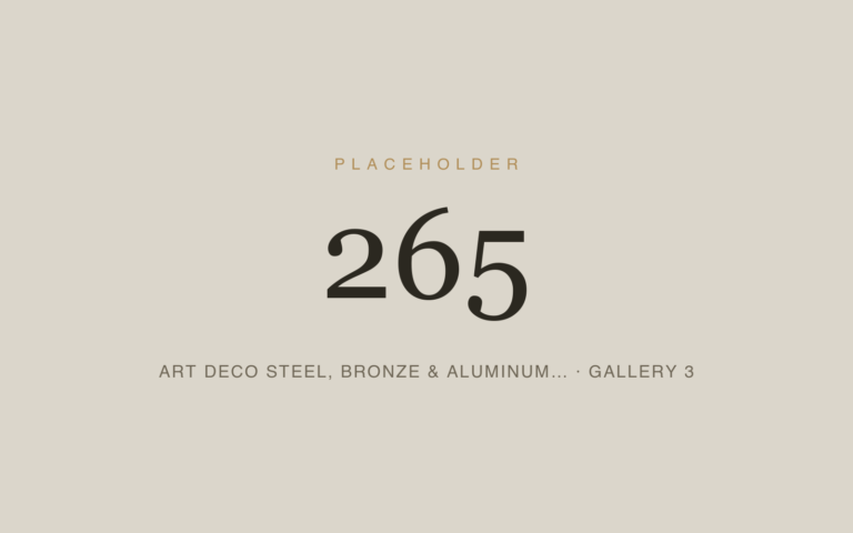 Placeholder 265 — Art Deco Steel, Bronze & Aluminum… · Gallery 3