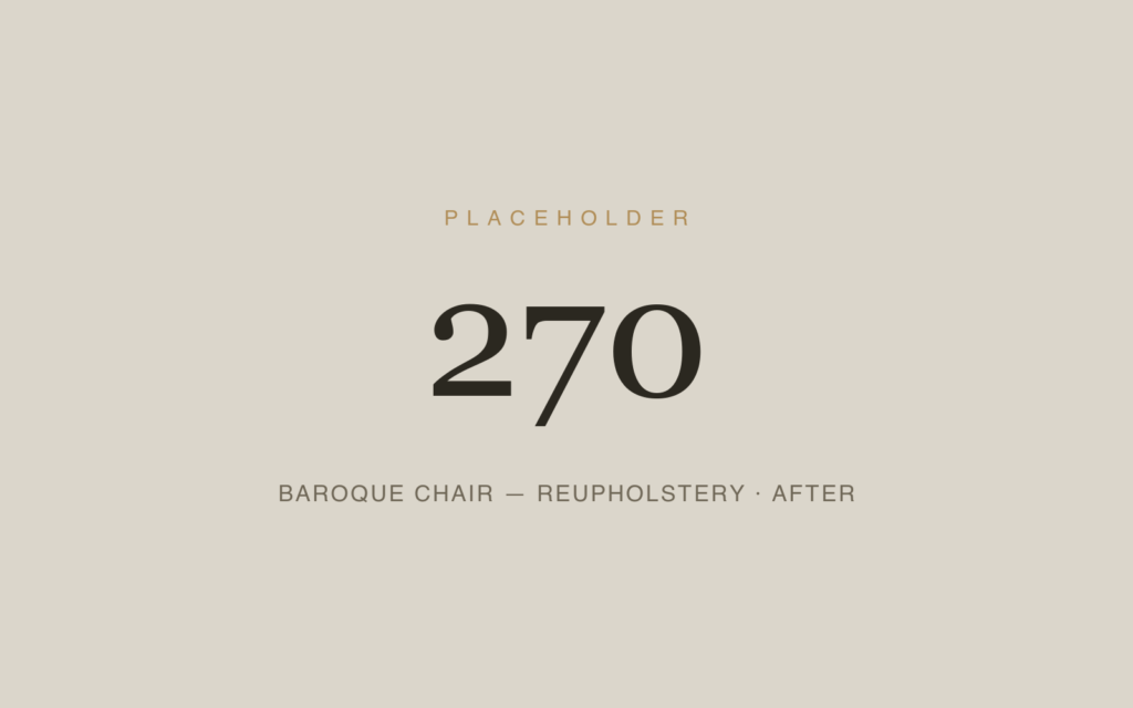 Baroque Chair — Reupholstery — After