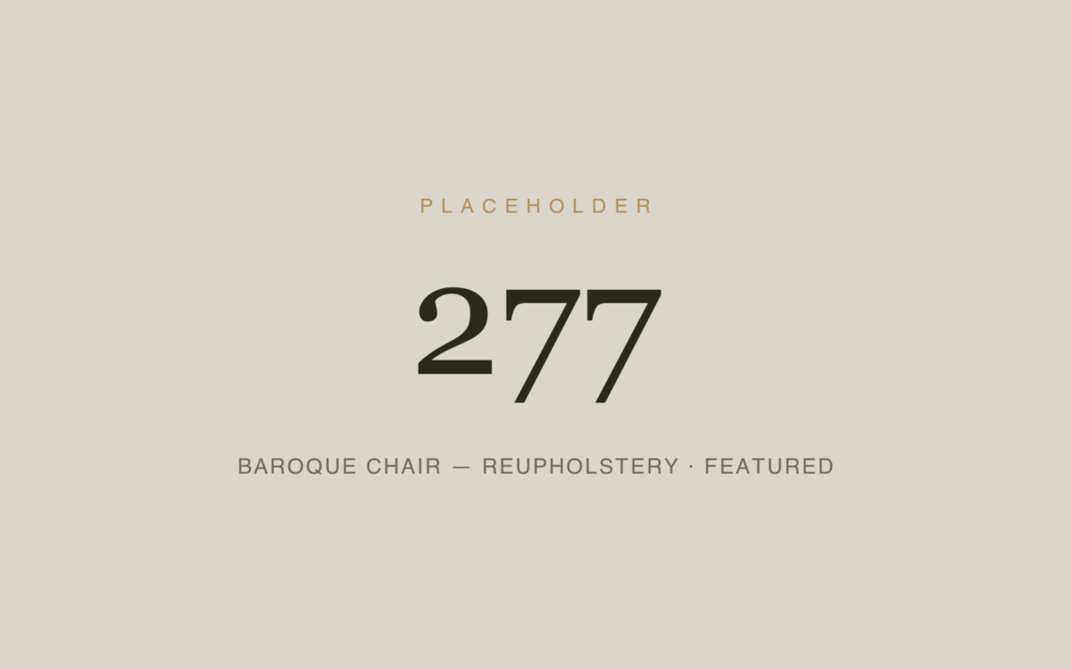 Baroque Chair — Reupholstery