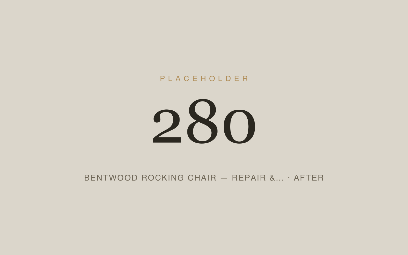 Bentwood Rocking Chair — Repair & Refinishing
