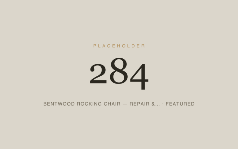 Placeholder 284 — Bentwood Rocking Chair — Repair &… · Featured