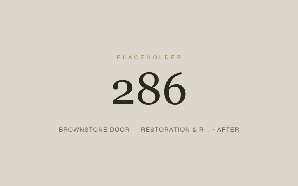 Brownstone Door — Restoration & Refinishing — After