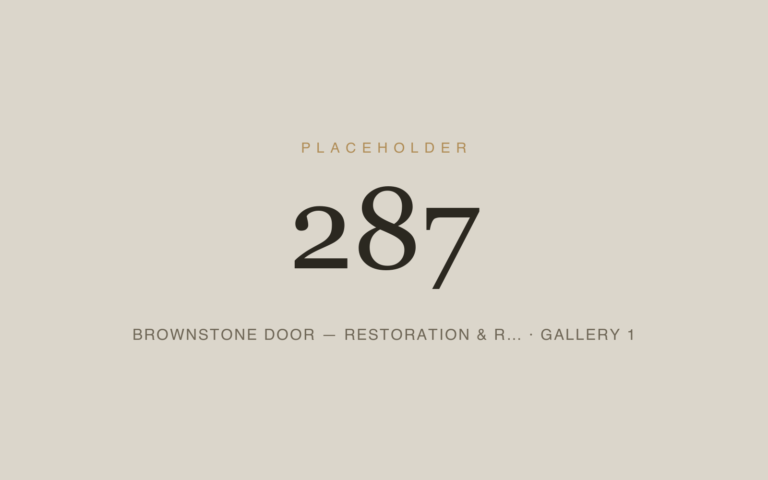 Placeholder 287 — Brownstone Door — Restoration & R… · Gallery 1