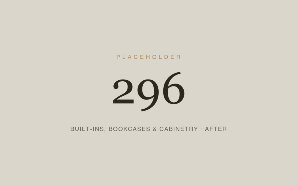 Built-Ins, Bookcases & Cabinetry — After