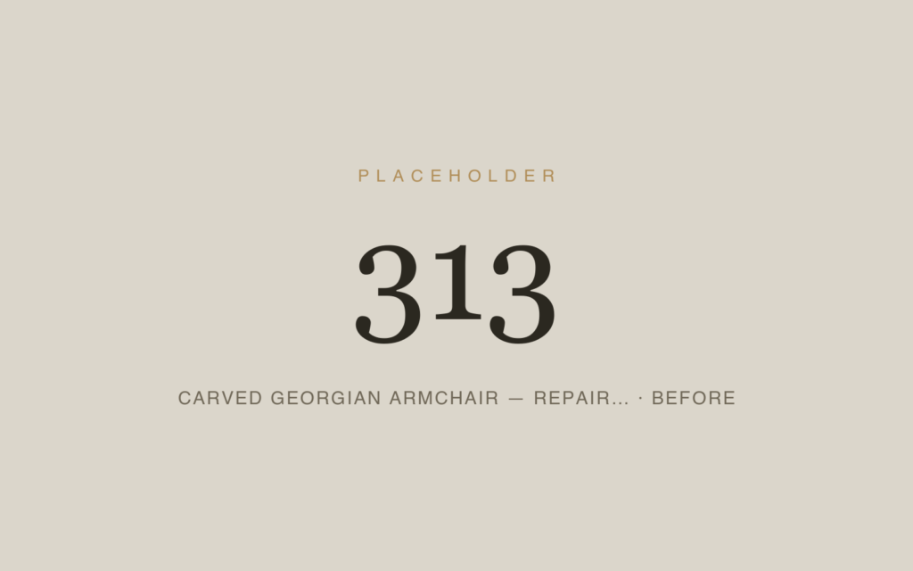 Carved Georgian Armchair — Repair & Rebuild — Before