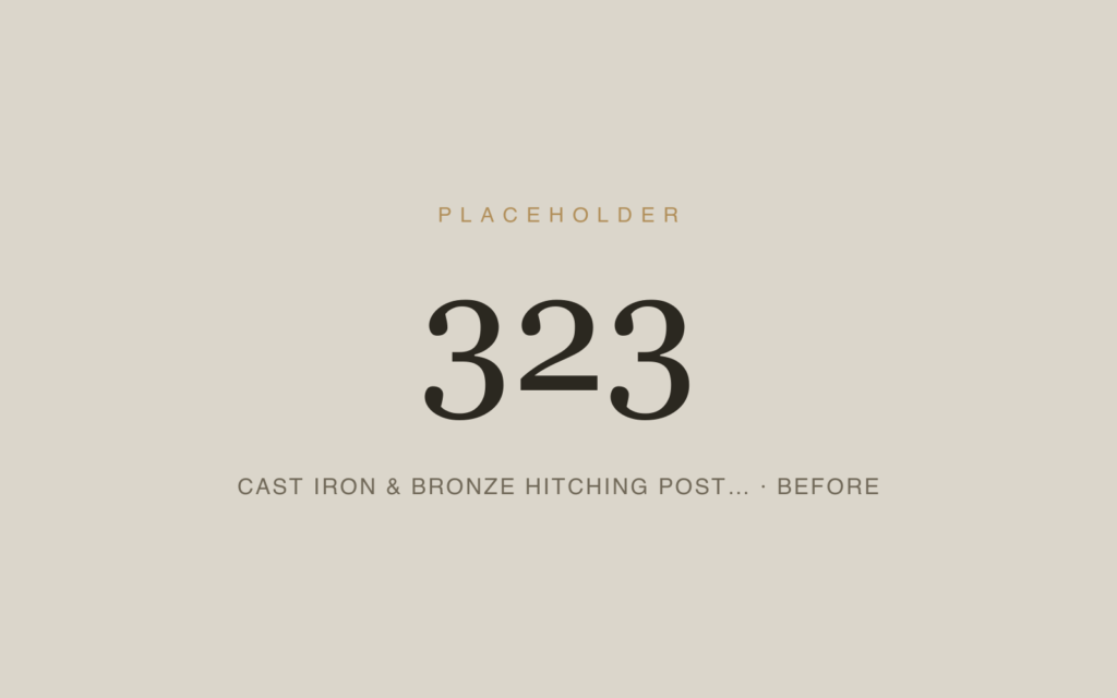 Cast Iron & Bronze Hitching Post — Artifact Restoration — Before